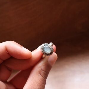 Sterling Silver Labradorite ring. Size 6